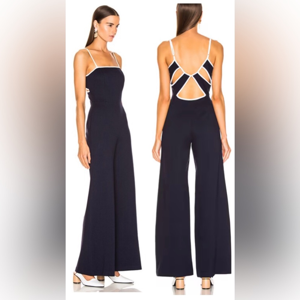 NWT Staud Twilo Jumpsuit Navy size 4